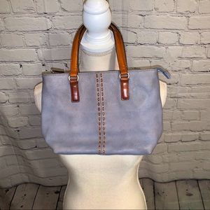 Fossil pre loved blue leather purse